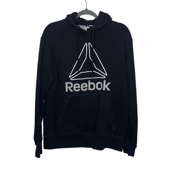 Reebok Other - Reebok Mens Hoodie Size Medium Black Pull On Long Sleeve Hooded Sweater Casual